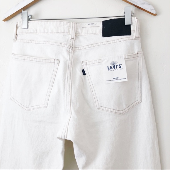 Levi’s White Beaded Lmc Slim Crop Jeans - Picture 8 of 8